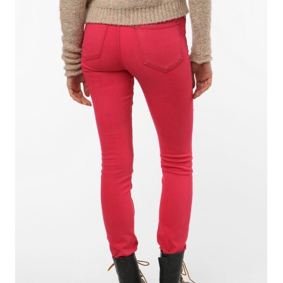 BDG Cigarette High Rise Pink Skinny Jeans, 27x34 - Picture 2 of 10